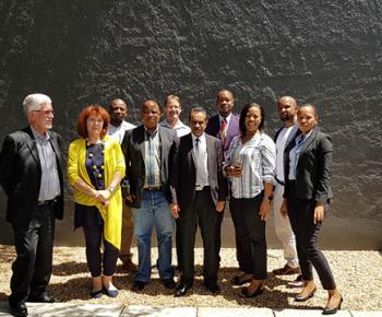 Council Members And Staff With The Registrar Of The Namibian Council For Architects And Quantity Surveyors Ncaqs Manda Bakkes And Kevin Mcnamara -  – NCAQS President